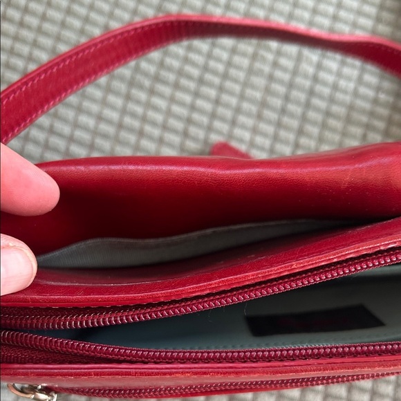 Red Leather Crossbody Bag - Picture 6 of 10